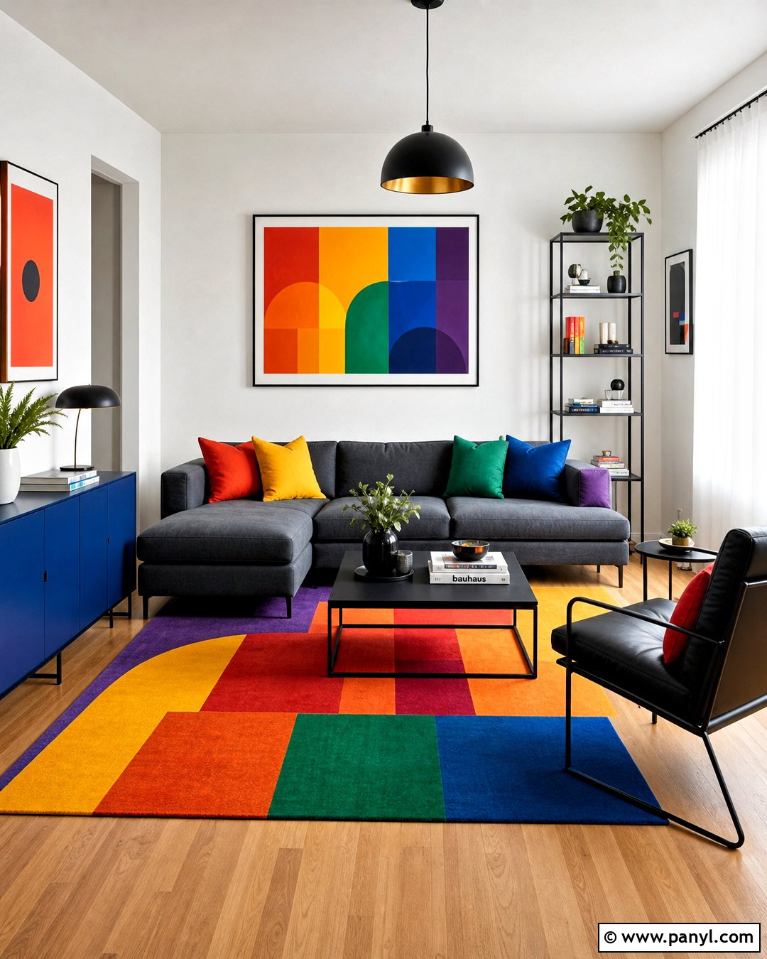 Rainbow Room With Black Accents - 20 rainbow room ideas