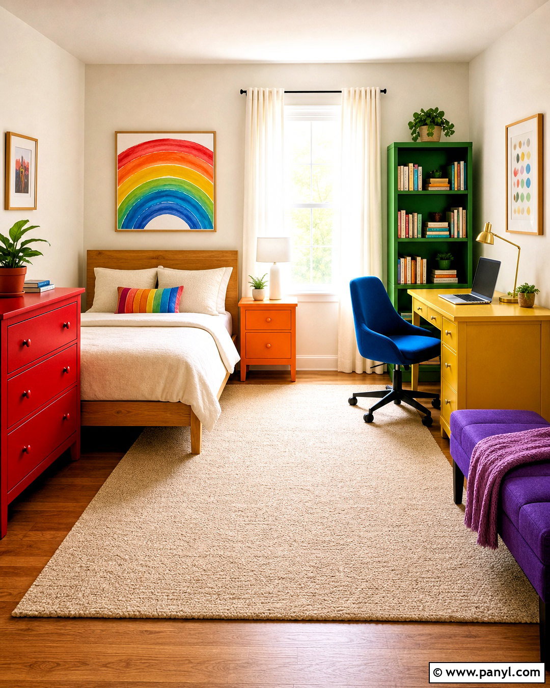 Rainbow Room With Colorful Furniture - 20 rainbow room ideas