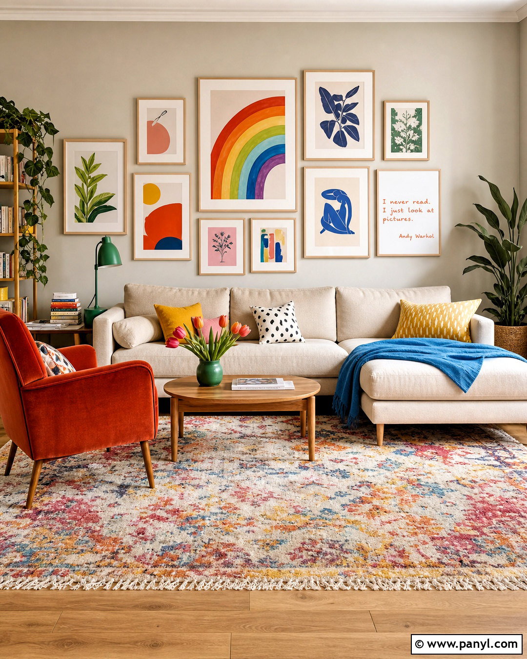 Rainbow Room With Gallery Wall - 20 rainbow room ideas