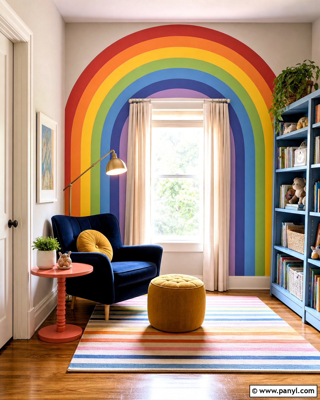 Rainbow Room With Reading Nook - 20 rainbow room ideas
