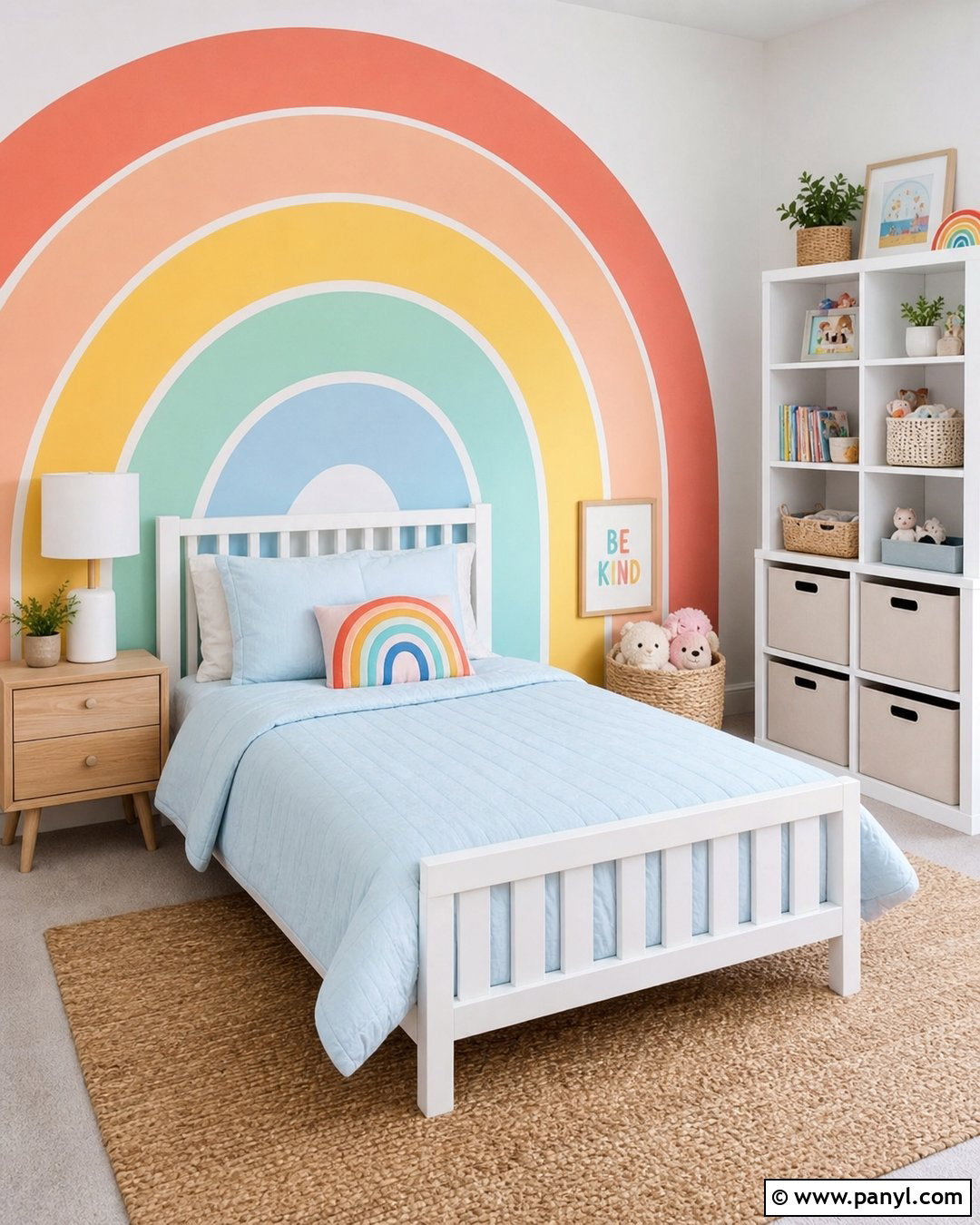 Rainbow Round Accent Wall - 20 Round Accent Wall Paint Ideas