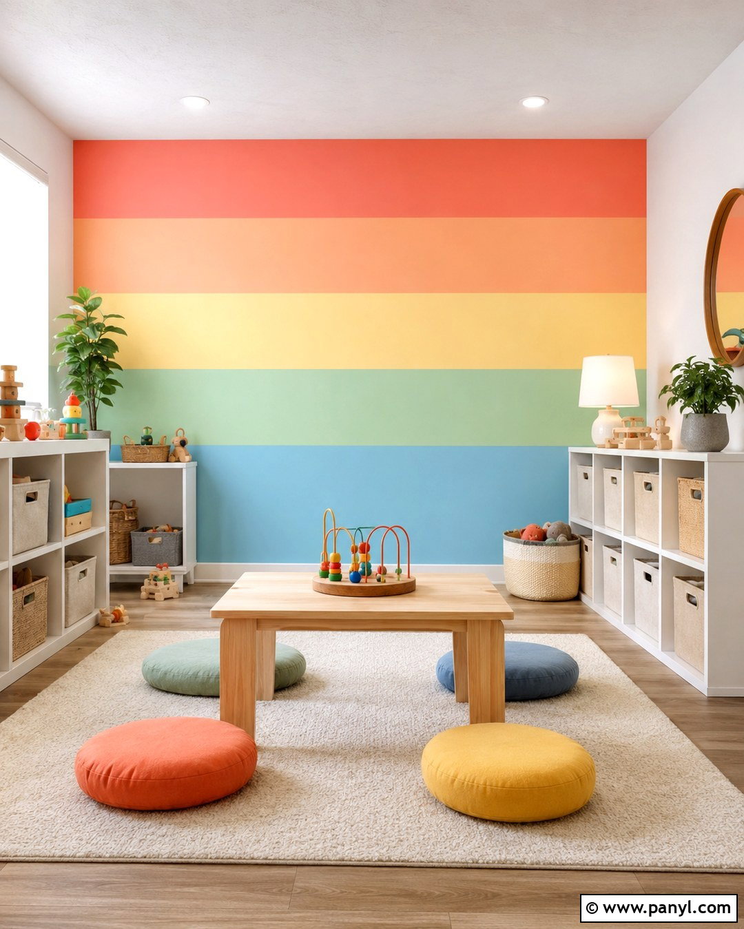 Rainbow Stripe Wall Paint - 20 Color Block Wall Paint Inspiration Ideas