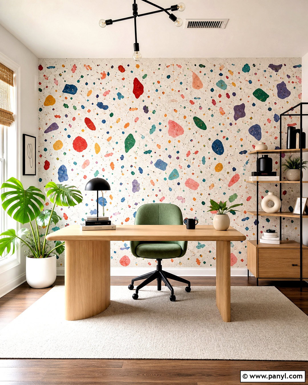 Rainbow Terrazzo Accent Wall - 20 rainbow accent wall ideas