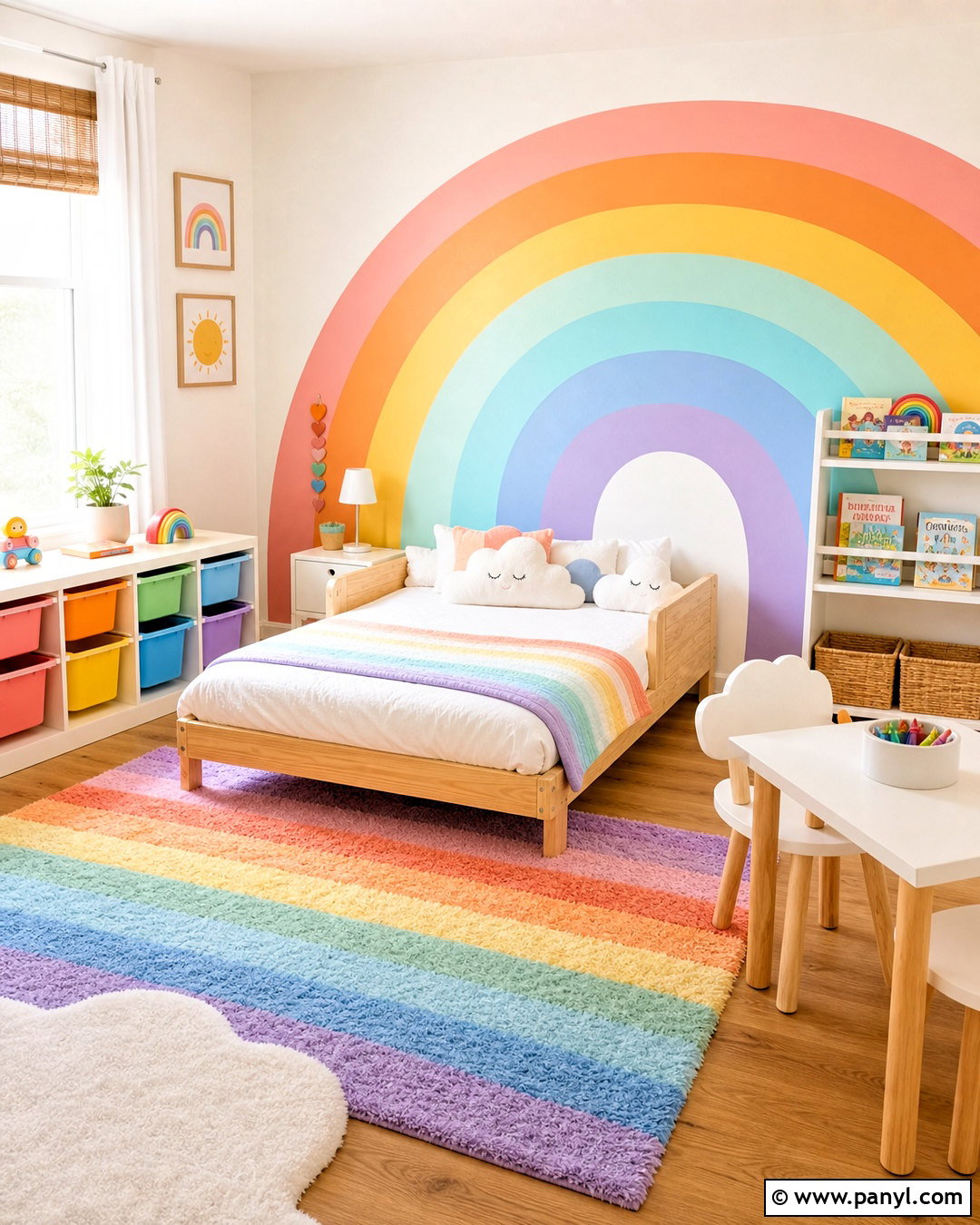 Rainbow Toddler Bedroom - 20 rainbow themed bedroom ideas