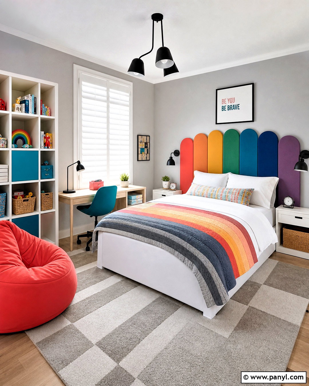 Rainbow Tween Bedroom - 20 rainbow themed bedroom ideas