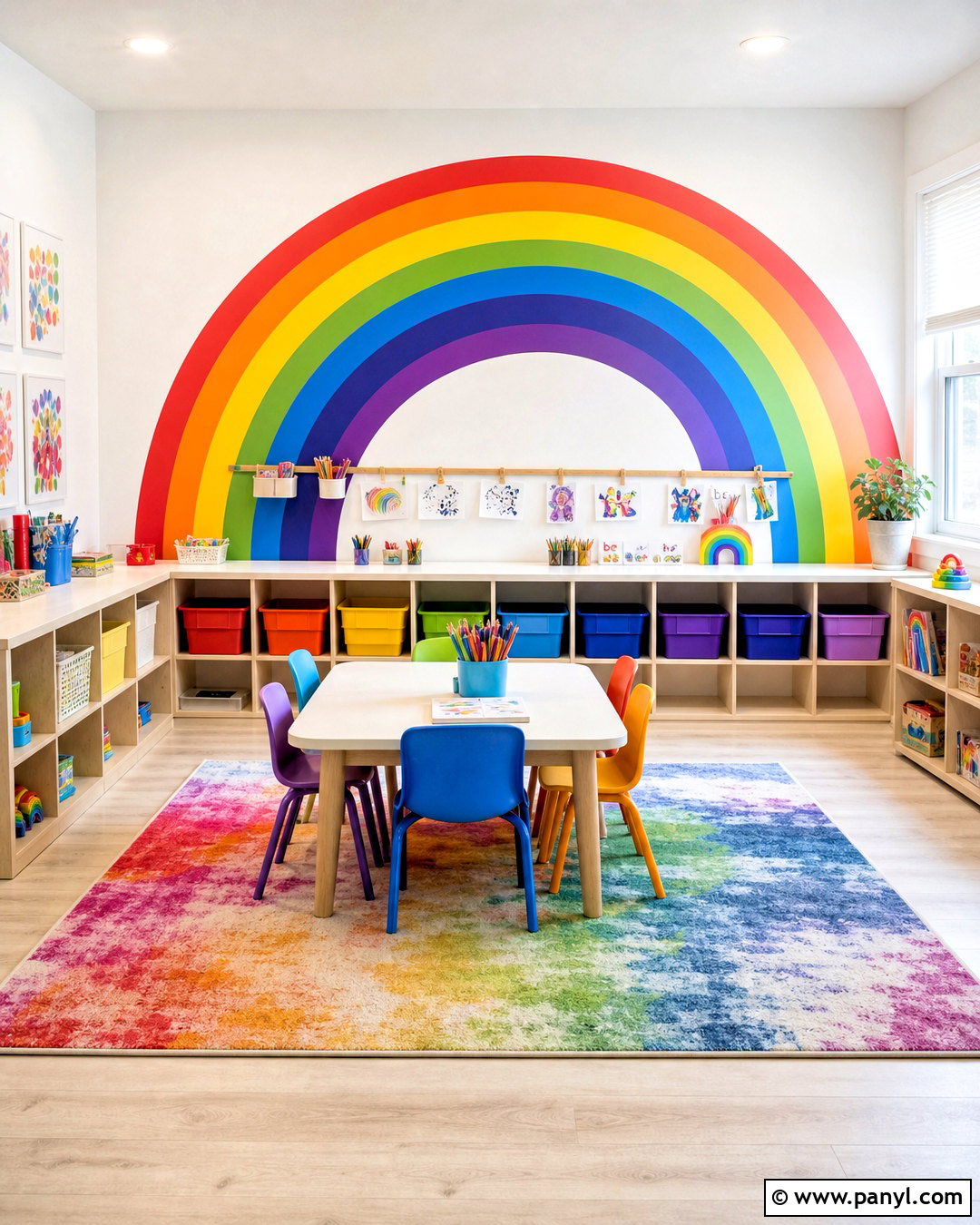 Rainbow Wall Decal Playroom - 20 rainbow wall decal ideas