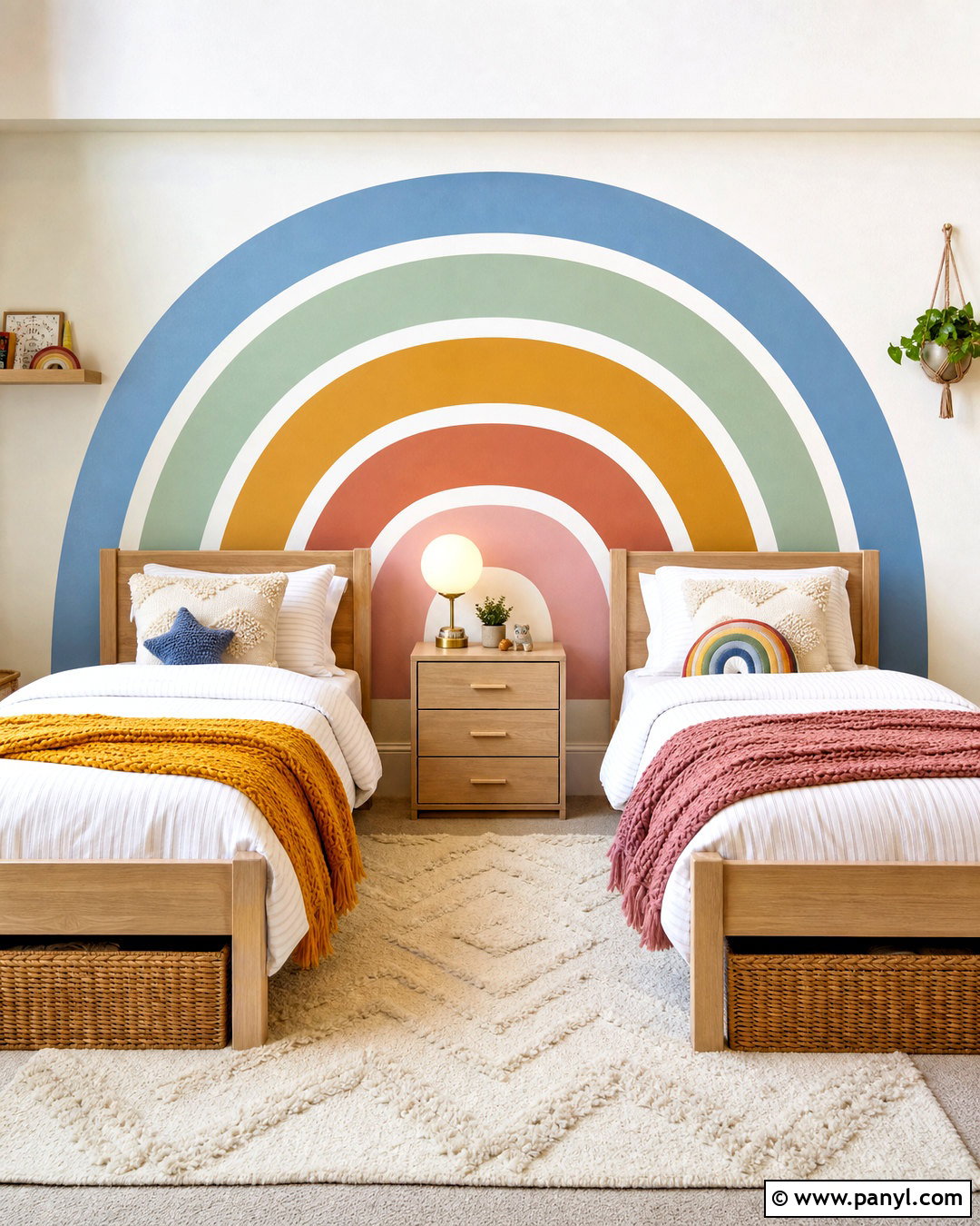 Rainbow Wall Decal Shared Bedroom - 20 rainbow wall decal ideas