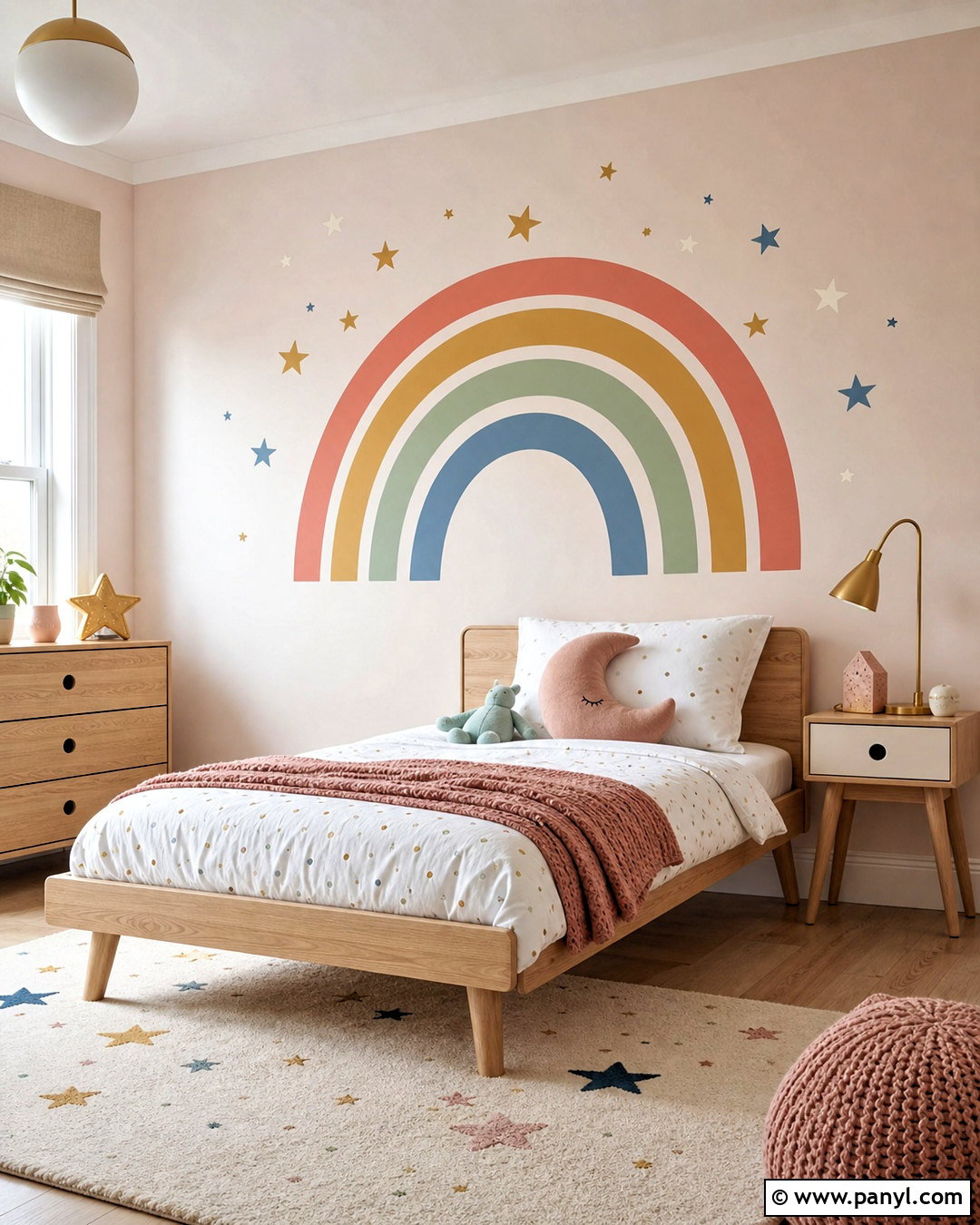 Rainbow Wall Decal With Stars - 20 rainbow wall decal ideas
