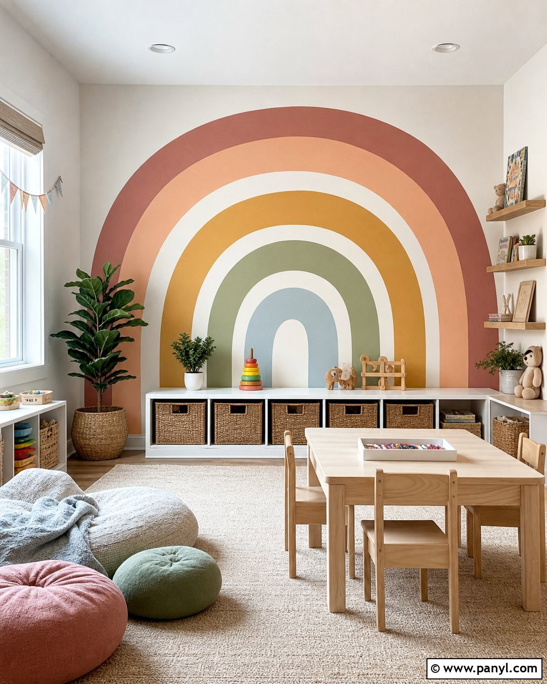 Rainbow Wall Paint - 30 Paint On Wall Ideas