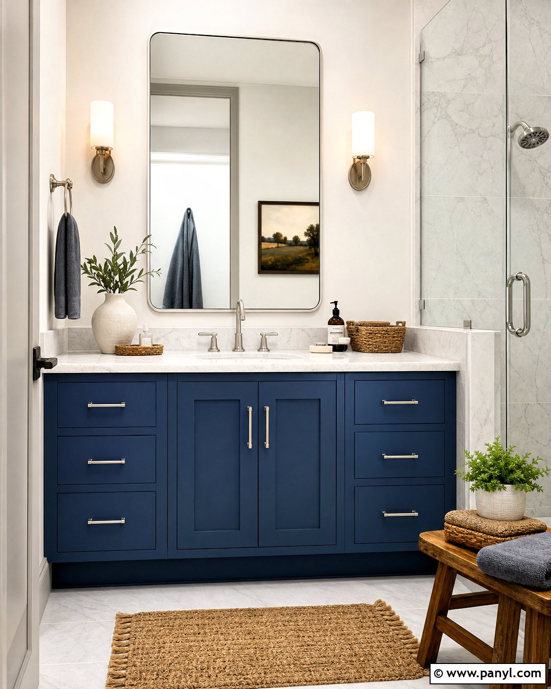 Rainstorm Bathroom Vanity With Marble Tile - 20 sherwin williams rainstorm ideas