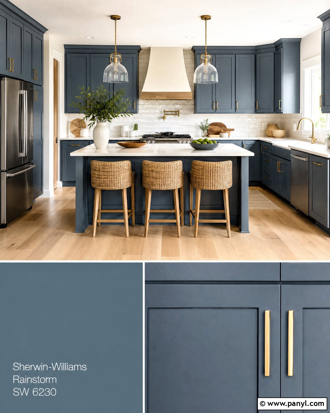 Rainstorm Kitchen Cabinets With White Quartz - 20 sherwin williams rainstorm ideas