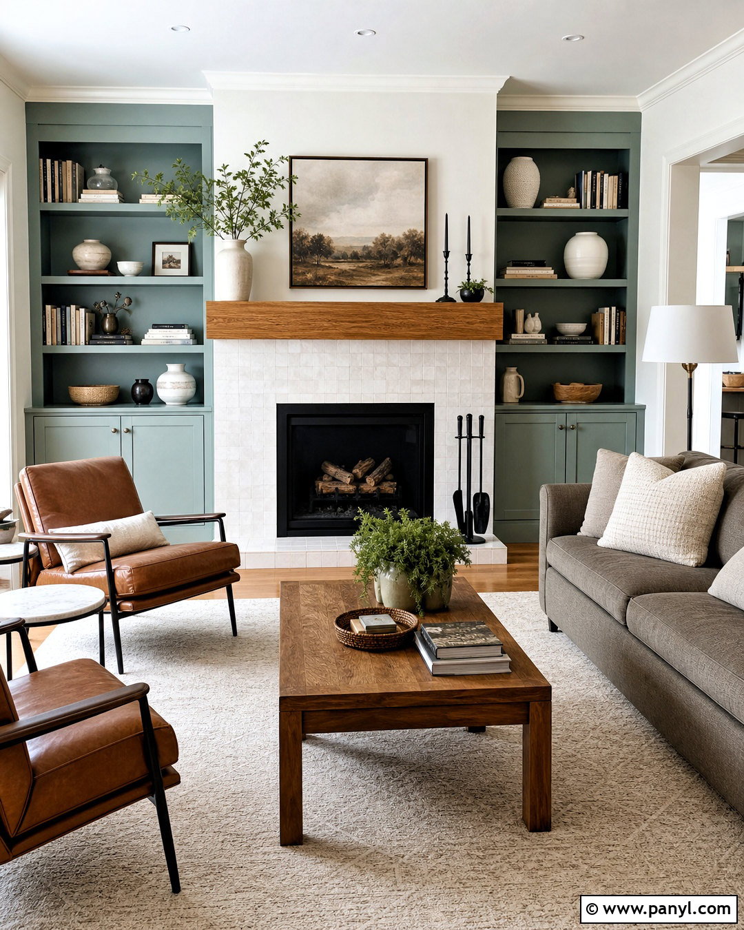 Rainwashed Fireplace Wall - 20 rain washed sherwin williams ideas