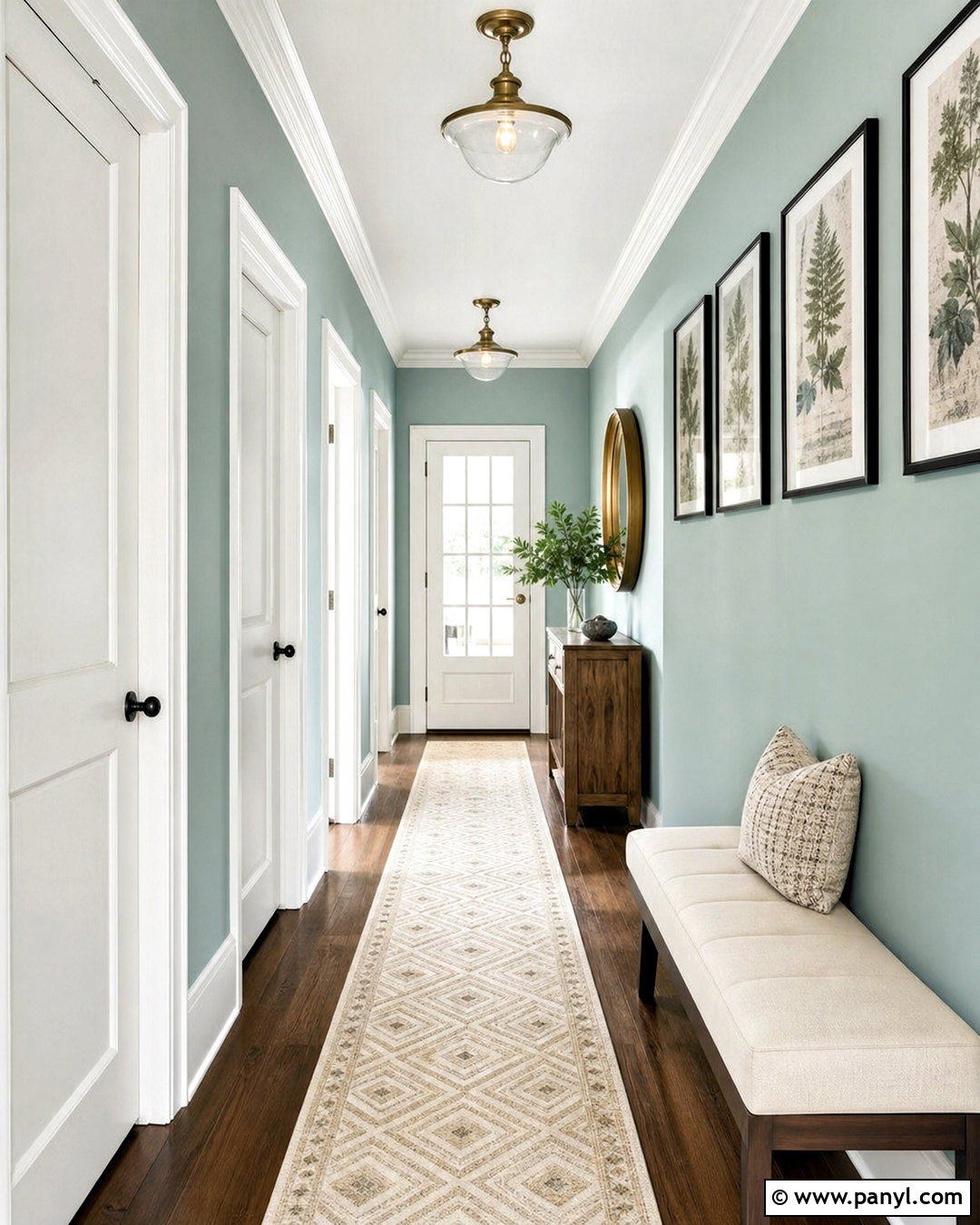 Rainwashed Hallway - 20 rain washed sherwin williams ideas
