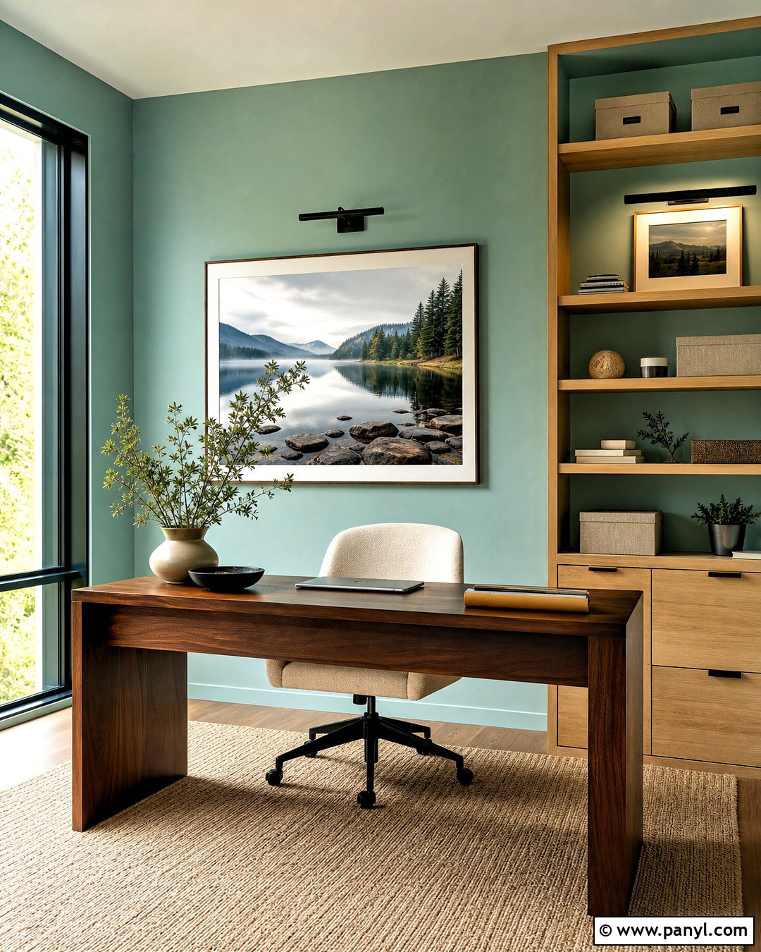 Rainwashed Home Office - 20 rain washed sherwin williams ideas
