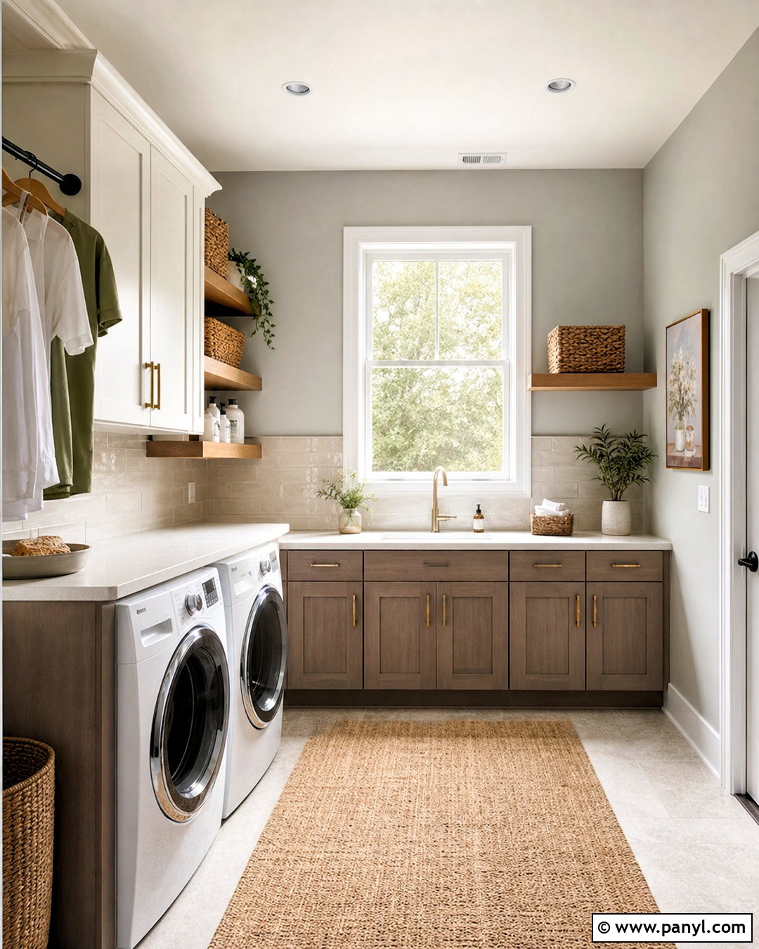 Rainwashed Laundry Room With Repose Gray - 20 repose gray coordinating colors
