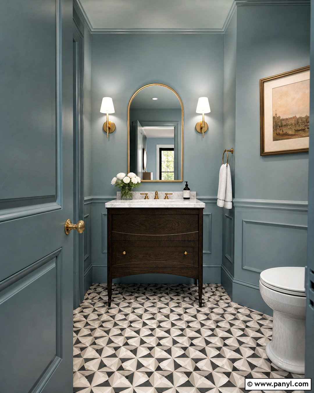 Rainwashed Powder Room - 20 rain washed sherwin williams ideas
