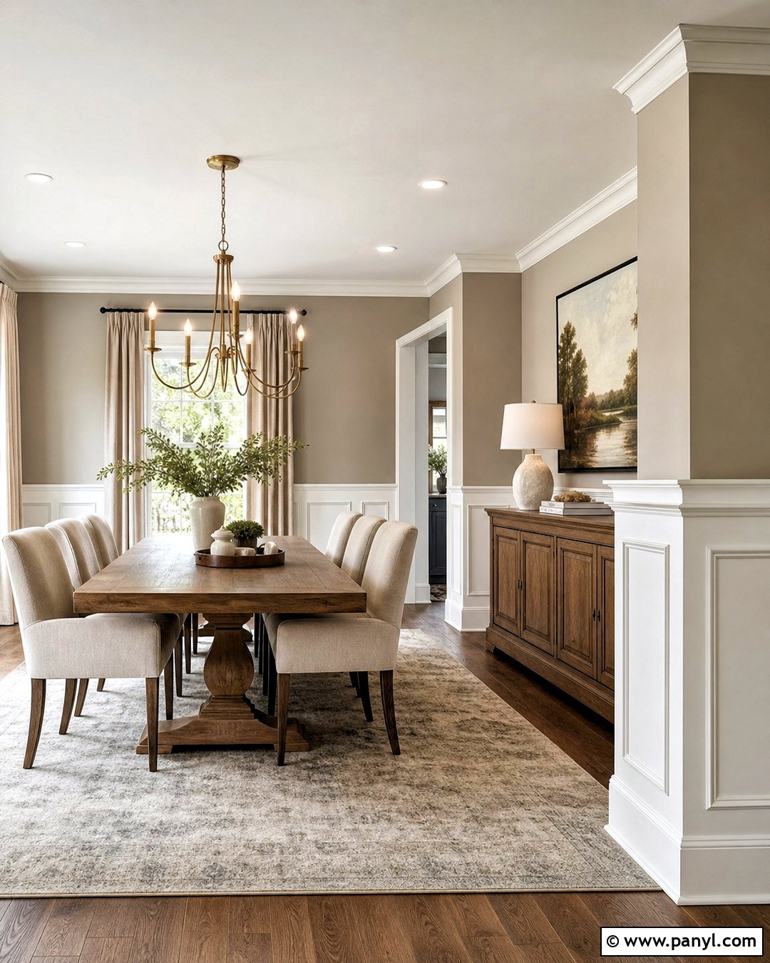 Raised Panel Half Wall In Dining Room - 20 half wall accent ideas