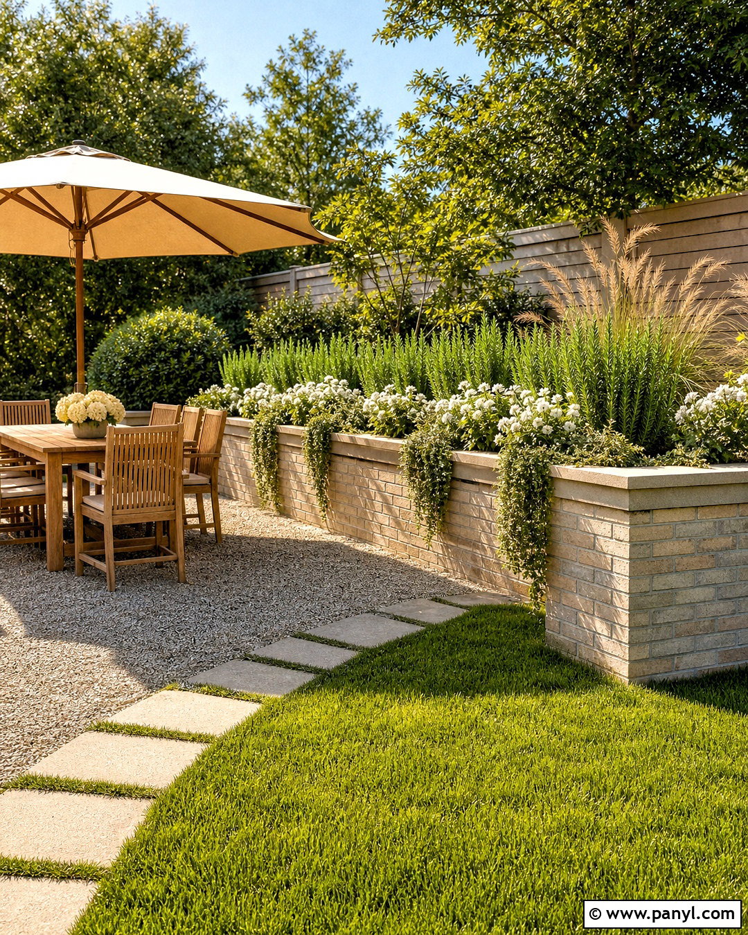 Raised Planter Wall - 20 backyard wall design ideas