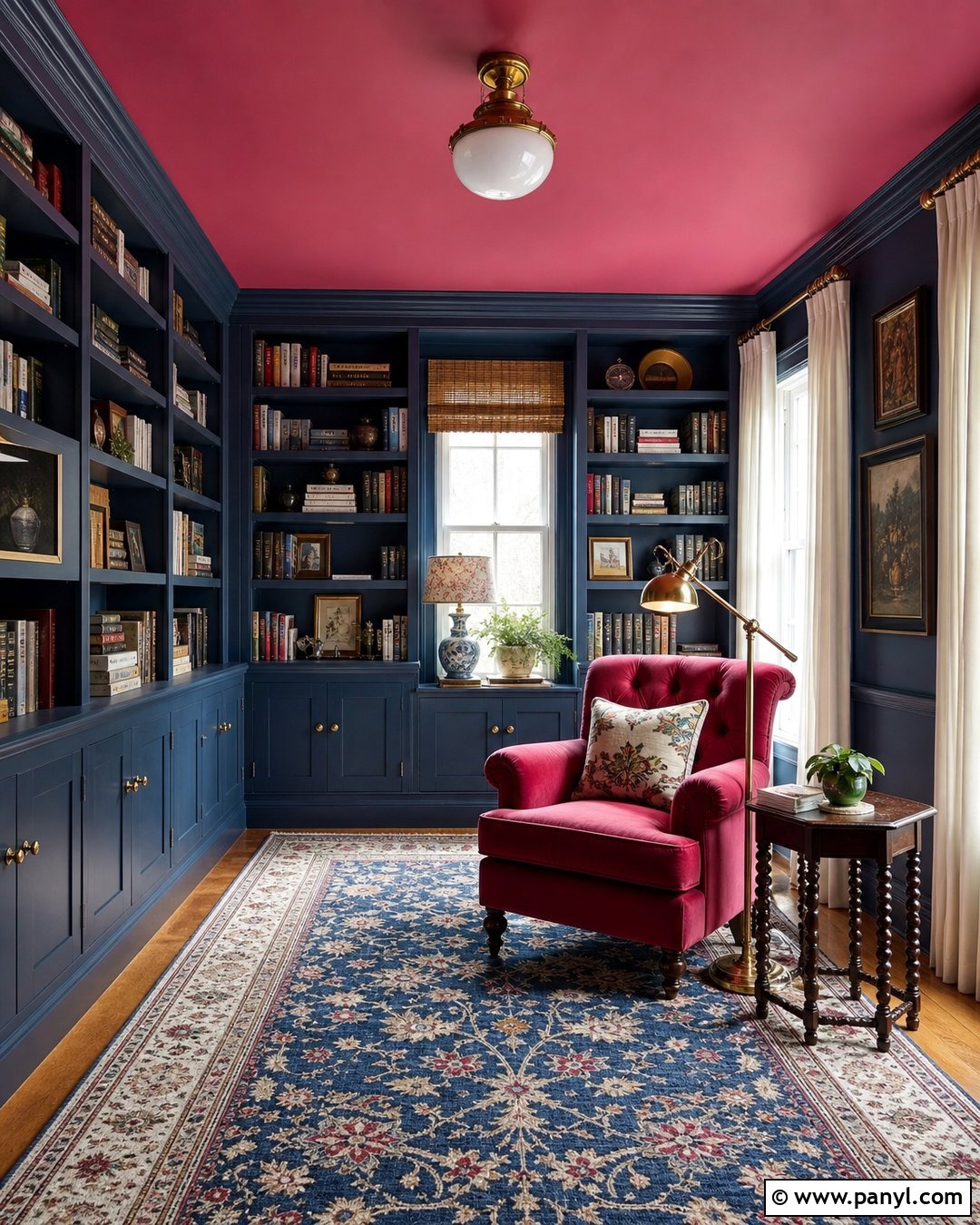 Raspberry Pink And Deep Blue Walls - 20 Pink And Blue Wall Colors