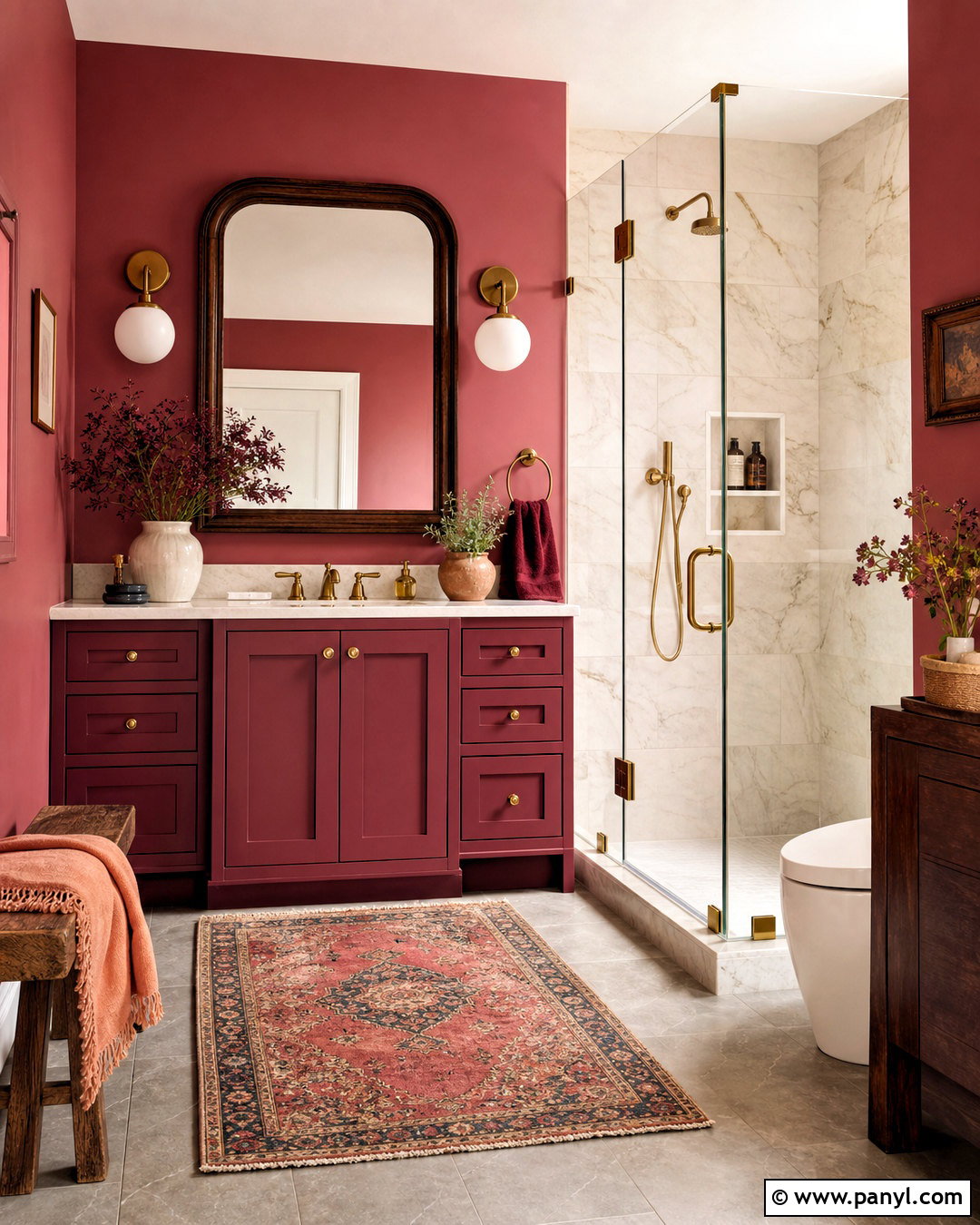 Raspberry Pink Bathroom - 20 fun bathroom colors