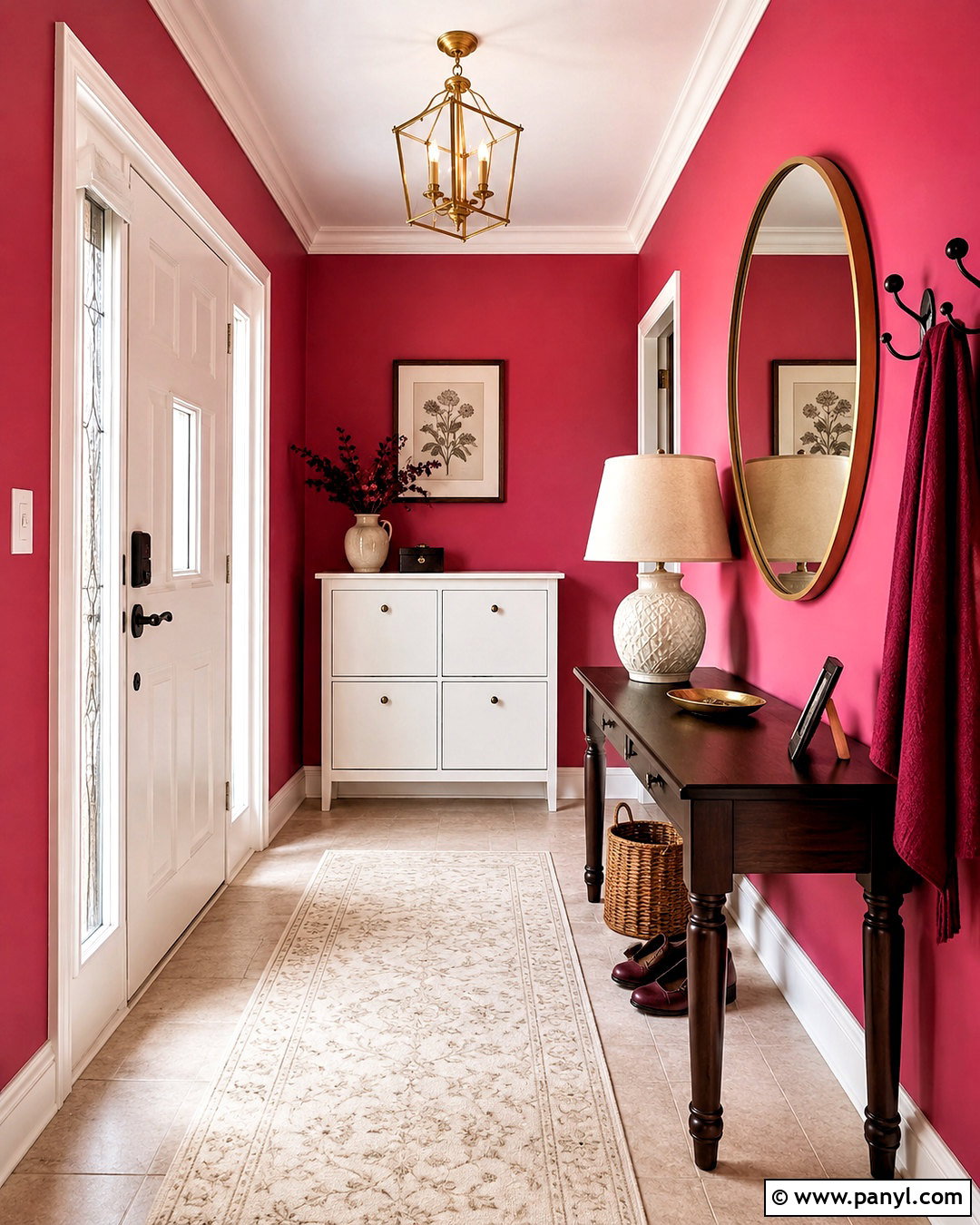 Raspberry Pink Entryway Walls - 20 pink room walls