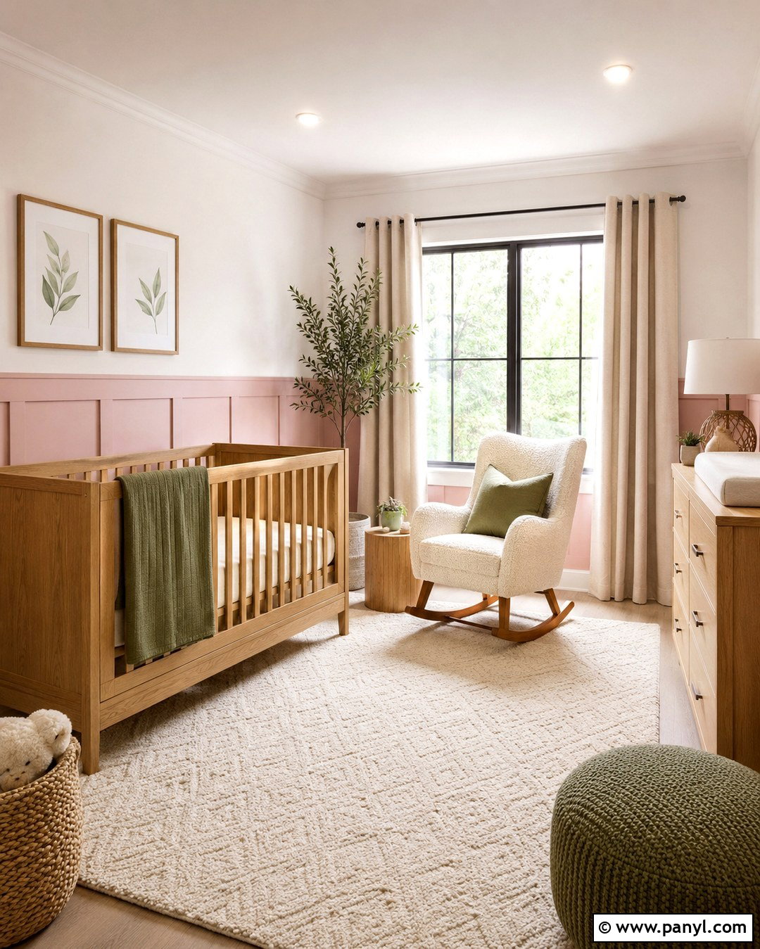 Raspberry Pink Panelled Feature Wall - 20 Pink Panelled Walls