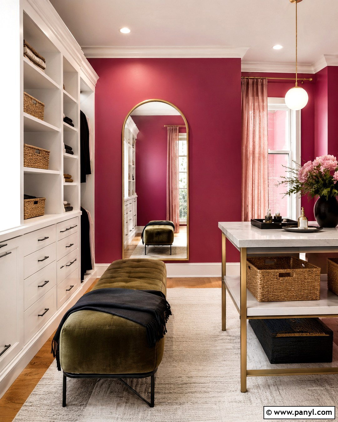 Raspberry Pink Wall Color for Dressing Room - 20 Colorful Wall Colors