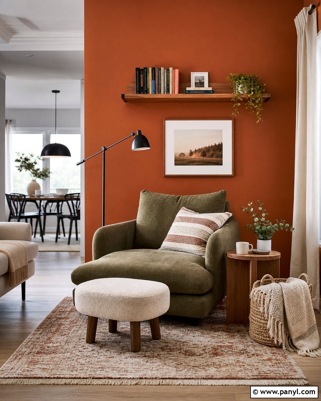 Reading Nook Burnt Orange Accent Wall - 35 Burnt Orange Accent Wall Ideas