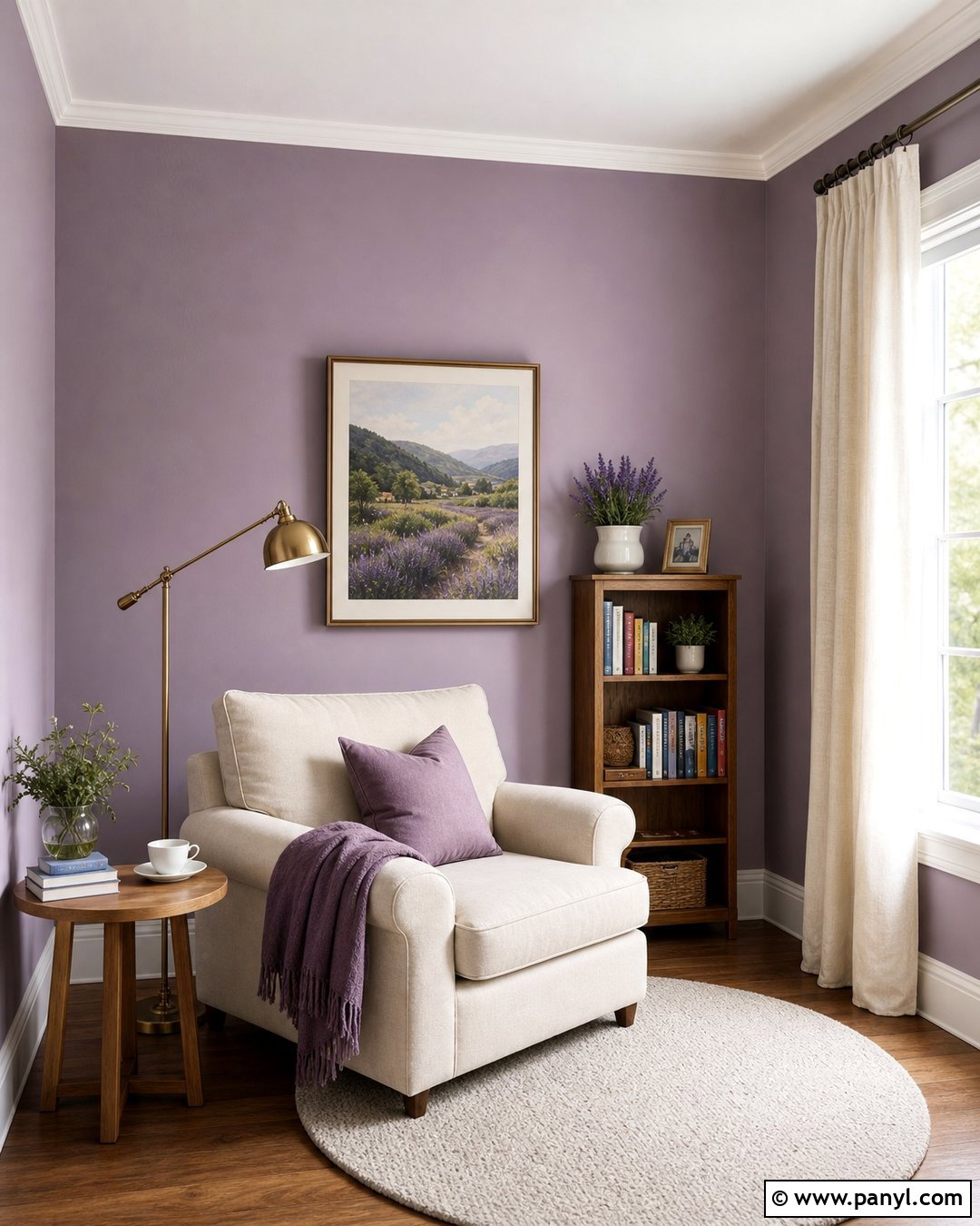 Reading Nook Lavender Accent Wall - 30 Lavender Accent Wall Ideas