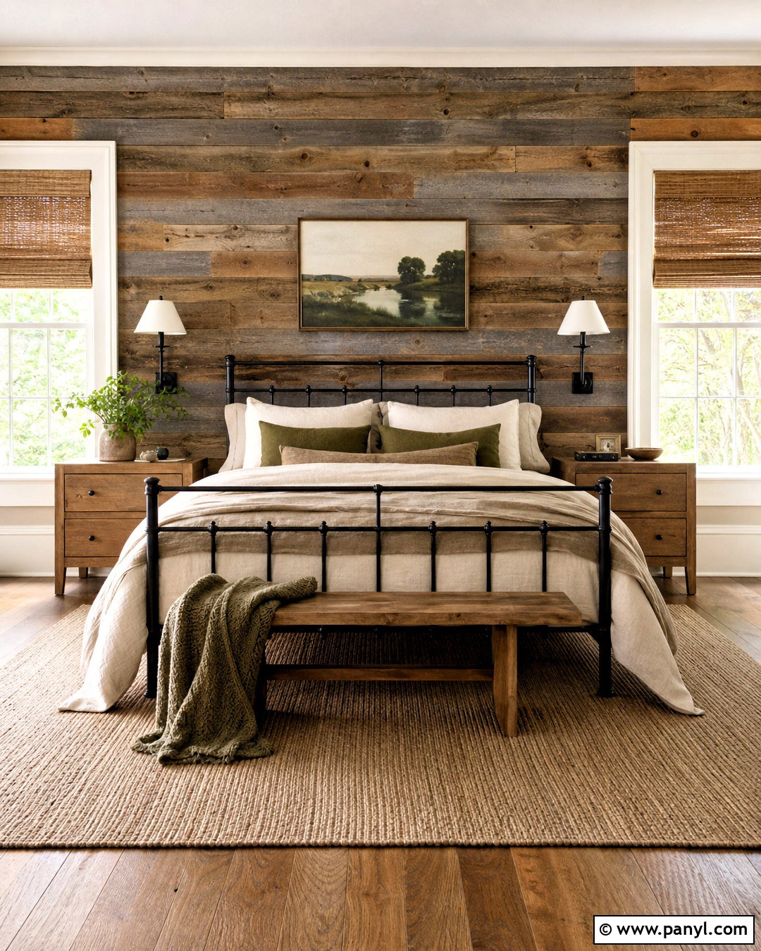 Reclaimed Wood Accent Wall - 20 wood accent wall bedroom ideas
