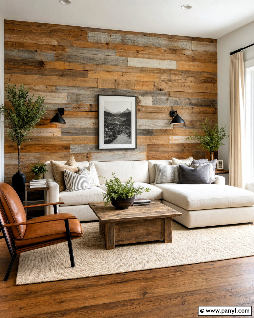 Reclaimed Wood Accent Wall Living Room - 20 wood accent wall living room ideas