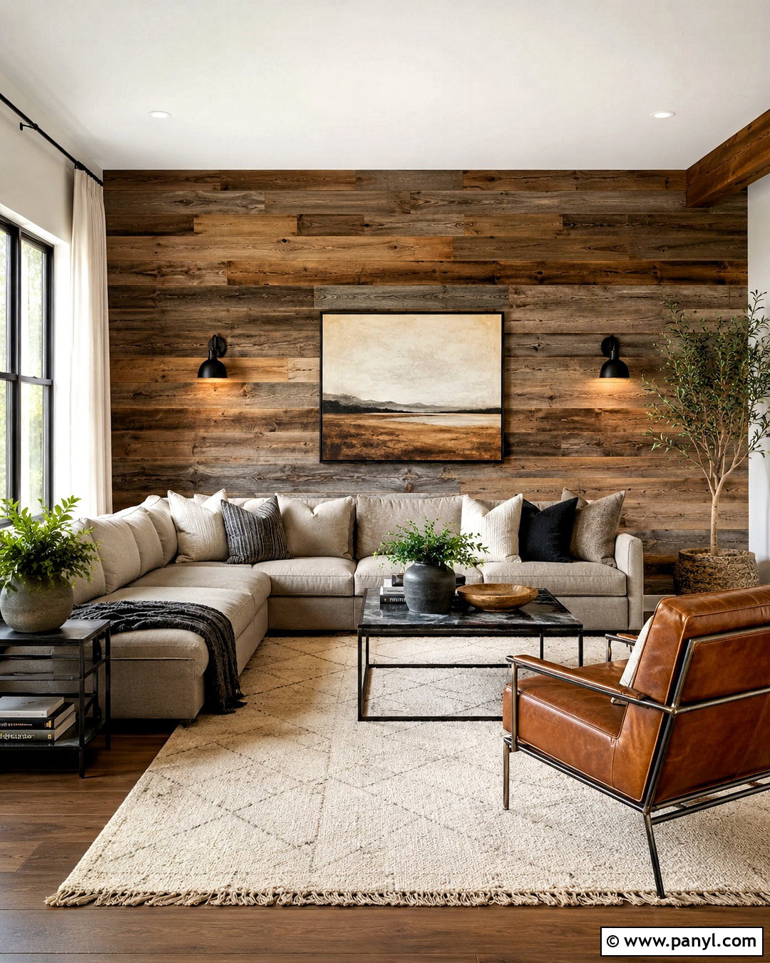 Reclaimed Wood Accent Wall Living Room - 20 natural wood accent wall ideas