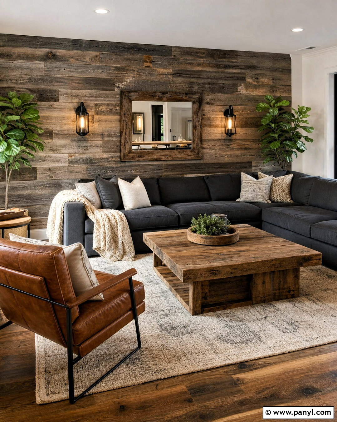 Reclaimed Wood And Charcoal Palette - 20 wooden color palette ideas