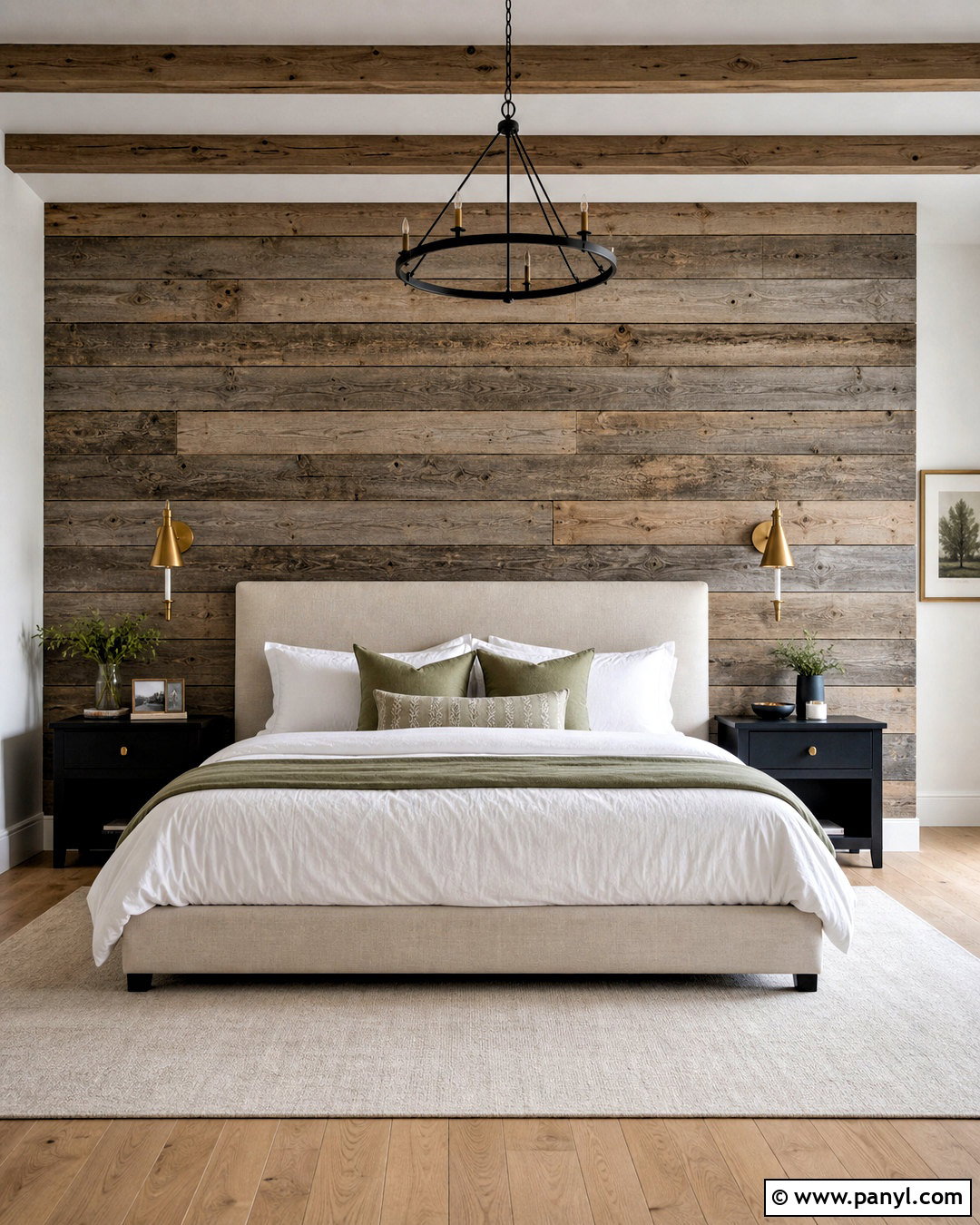 Reclaimed Wood Bedroom Wall - 20 wood interior walls