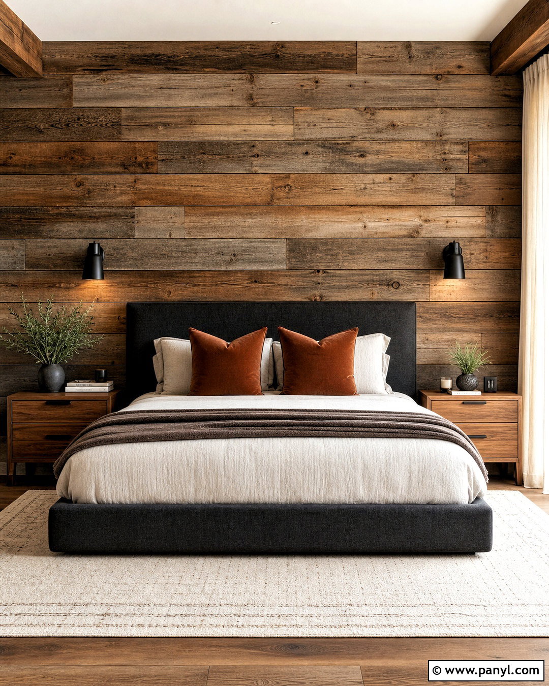 Reclaimed Wood Bedroom Wall - 20 adding texture to walls