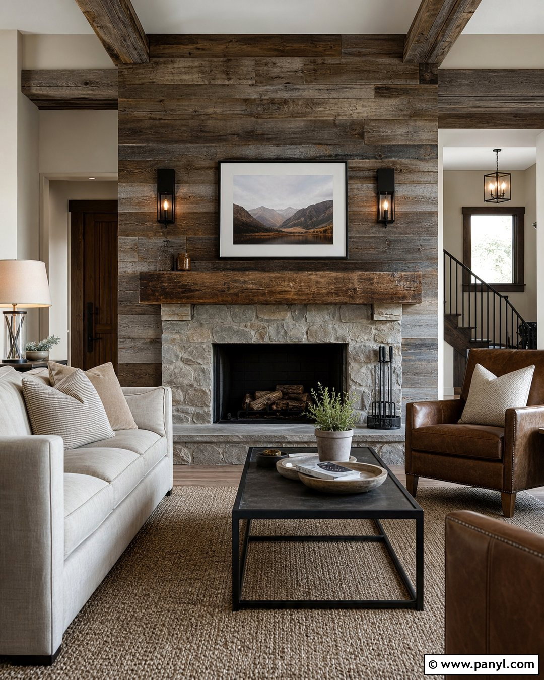 Reclaimed Wood Fireplace Accent Wall - 25 Accent Wall Above Fireplace Ideas