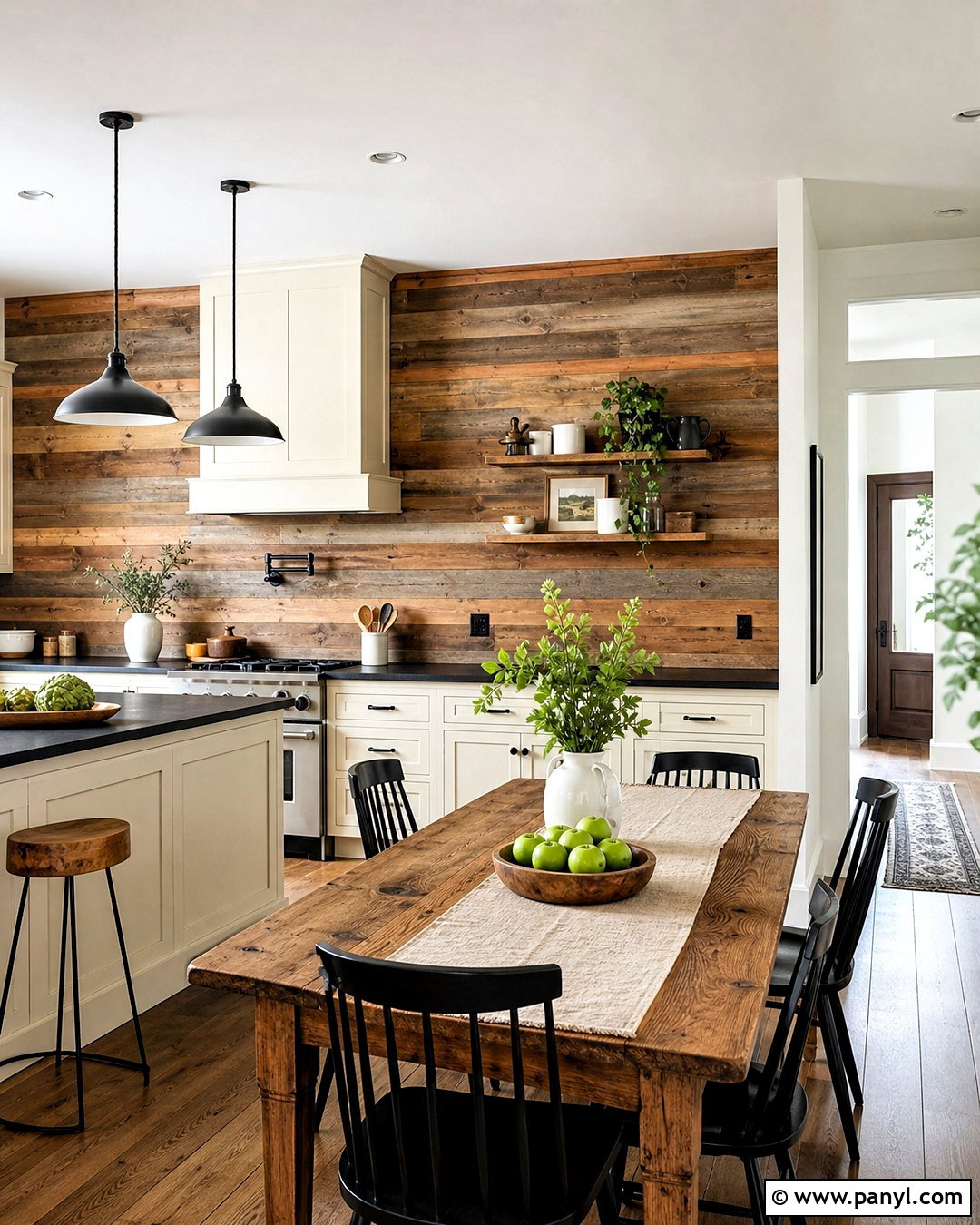 Reclaimed Wood Kitchen Accent Wall - 20 kitchen accent wall ideas