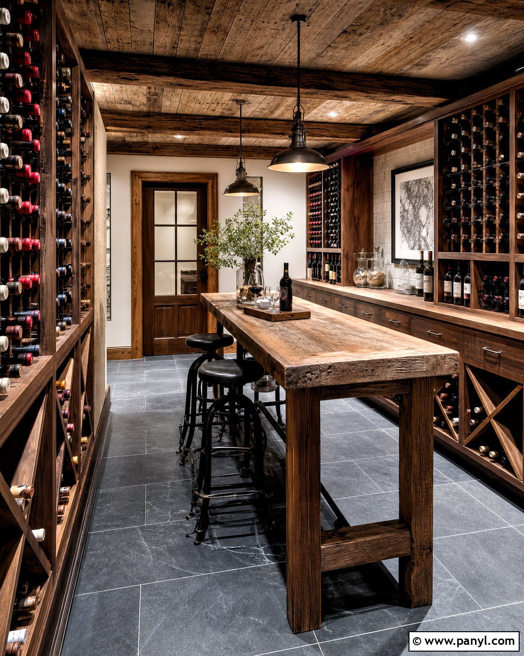 Reclaimed Wood Wine Cellar - 20 wine cellar basement rustic ideas