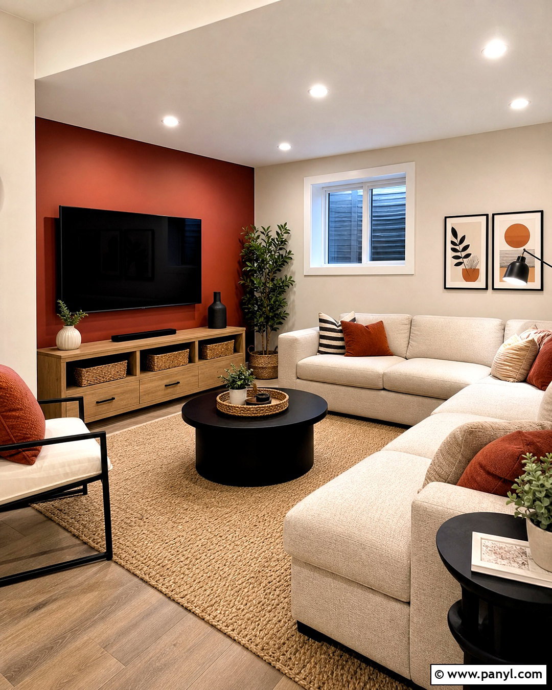 Red Accent Wall Basement - 20 red accent wall ideas