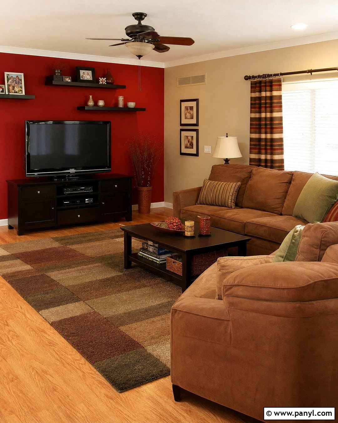 Red Accent Wall Family Room - 20 Early 2000S Red Walls