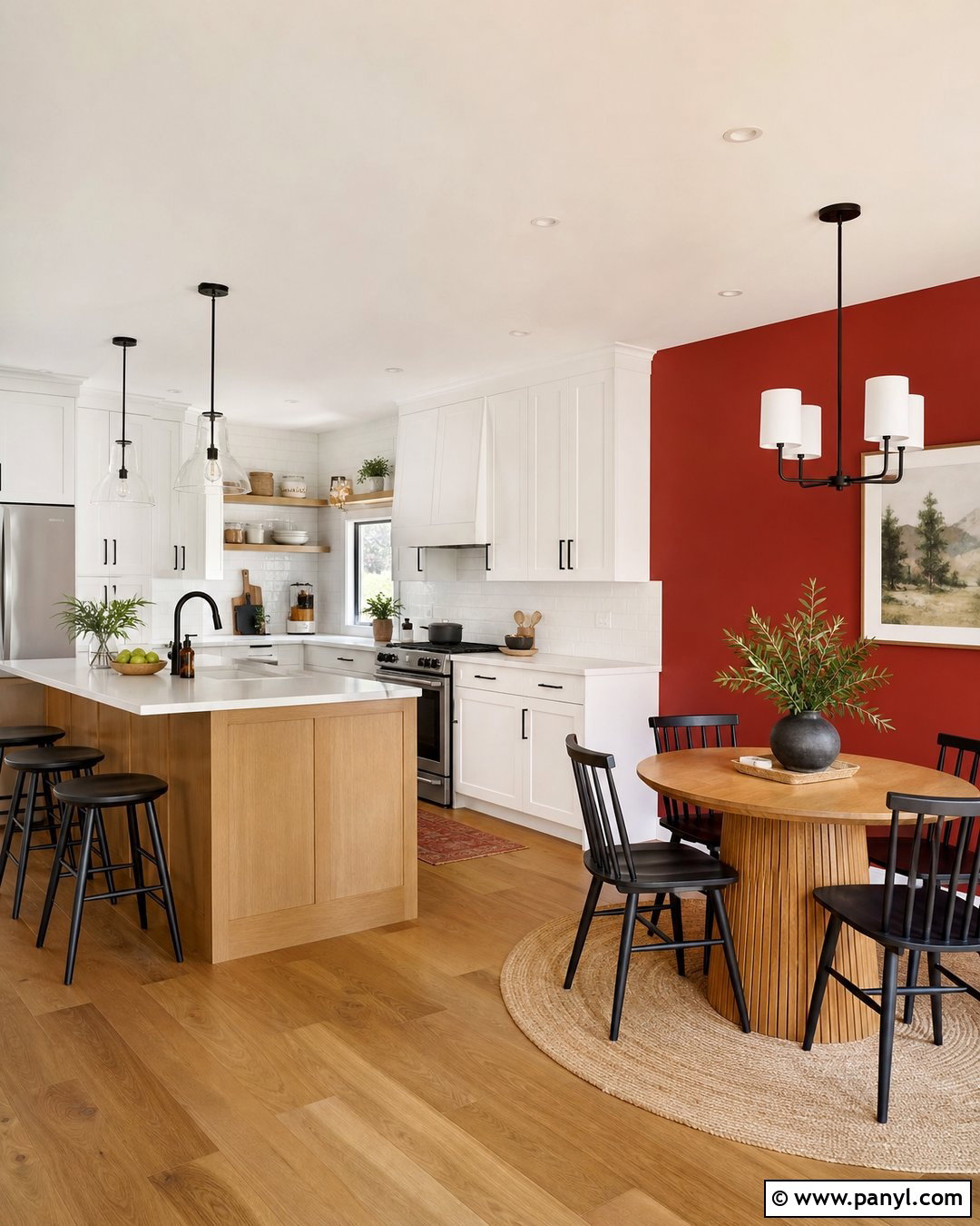 Red Accent Wall Kitchen - 25 Red Accent Walls