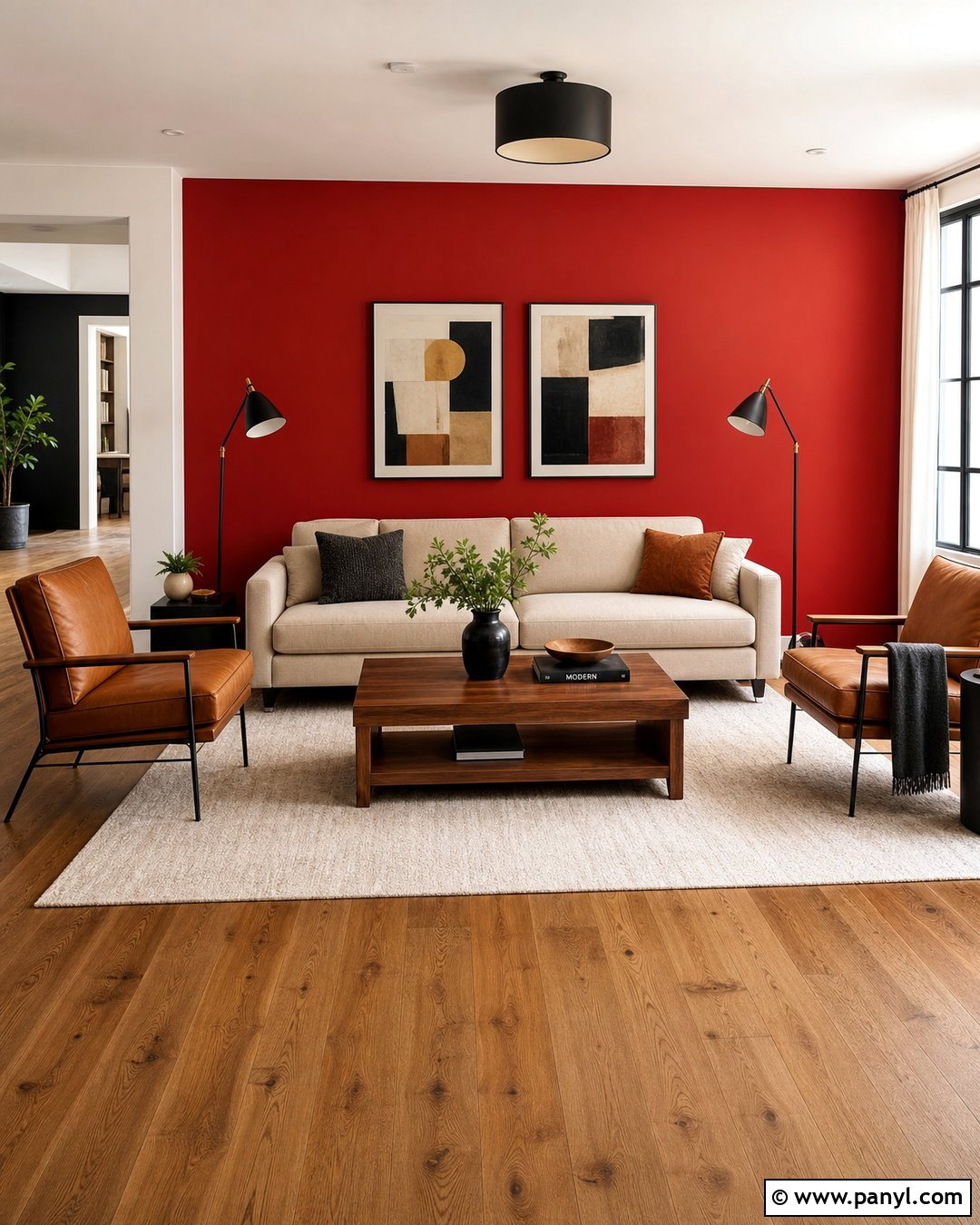 Red Accent Wall Living Room - 25 Red Accent Walls