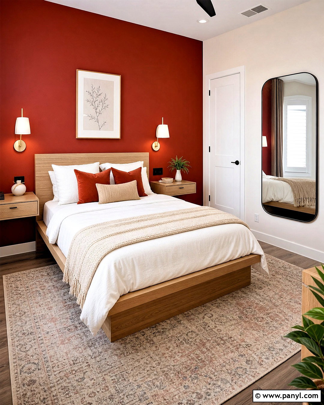 Red Accent Wall Small Bedroom - 20 red accent wall ideas