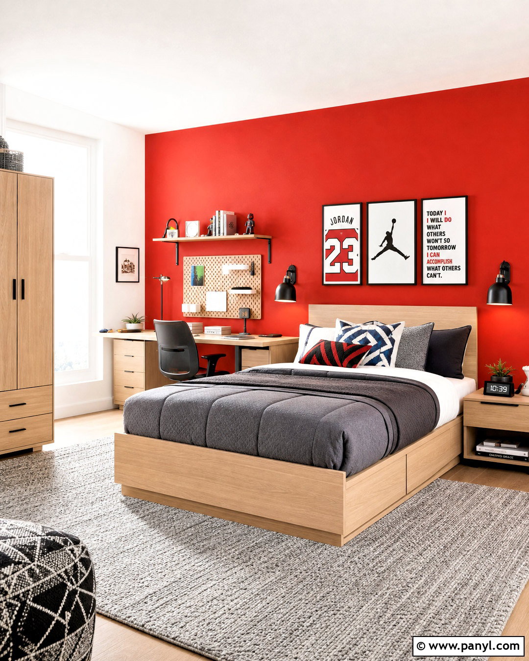 Red Accent Wall Teen Bedroom - 20 red accent wall bedroom ideas