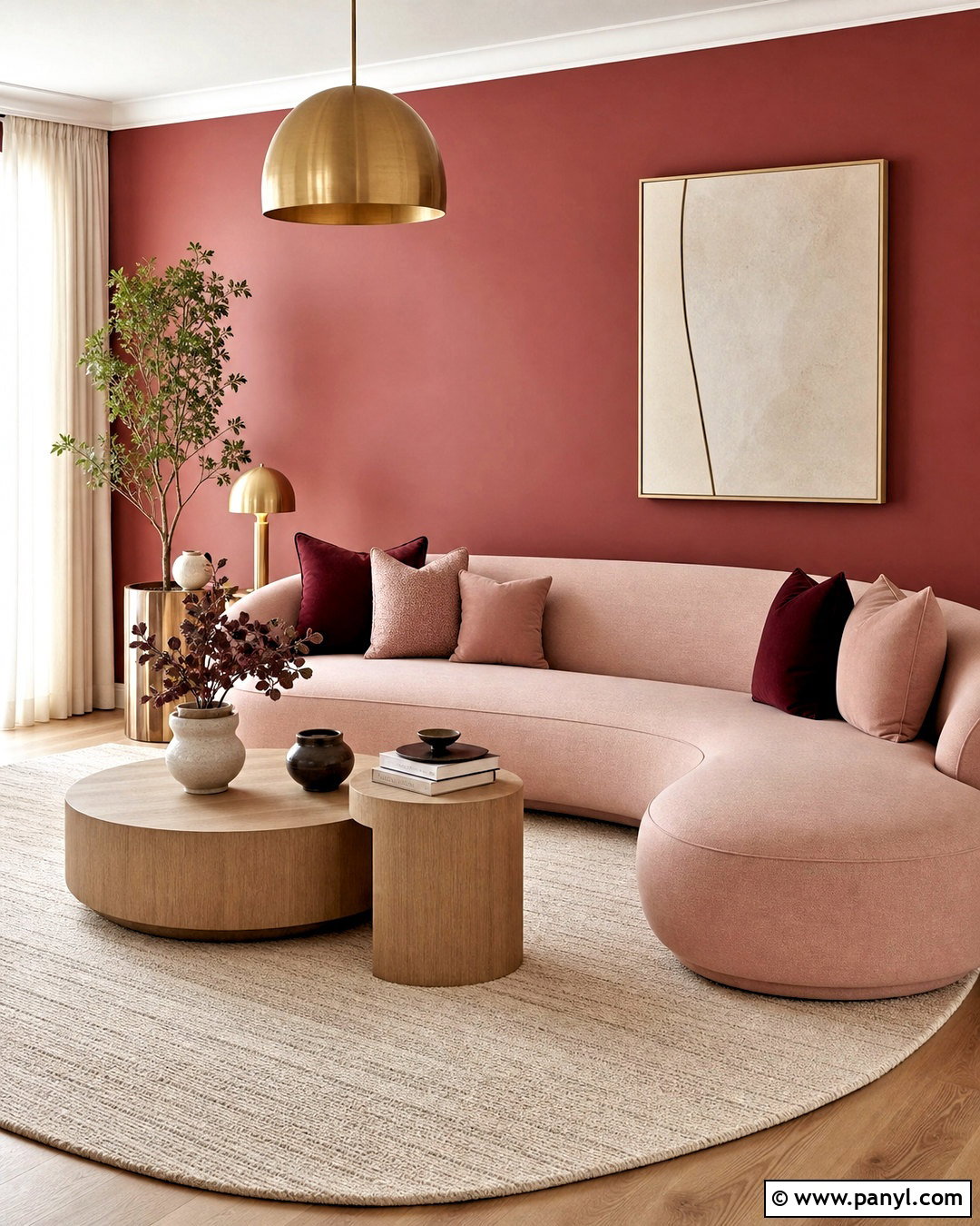 Red Accent Wall With Blush Pink Decor - 20 red accent wall ideas
