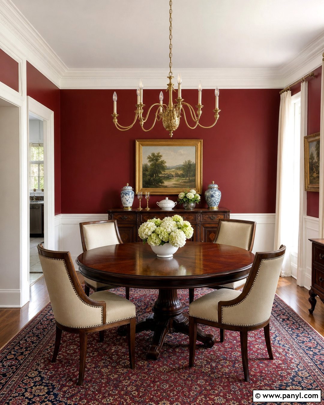 Red Accent Wall With White Trim - 25 Red Accent Walls