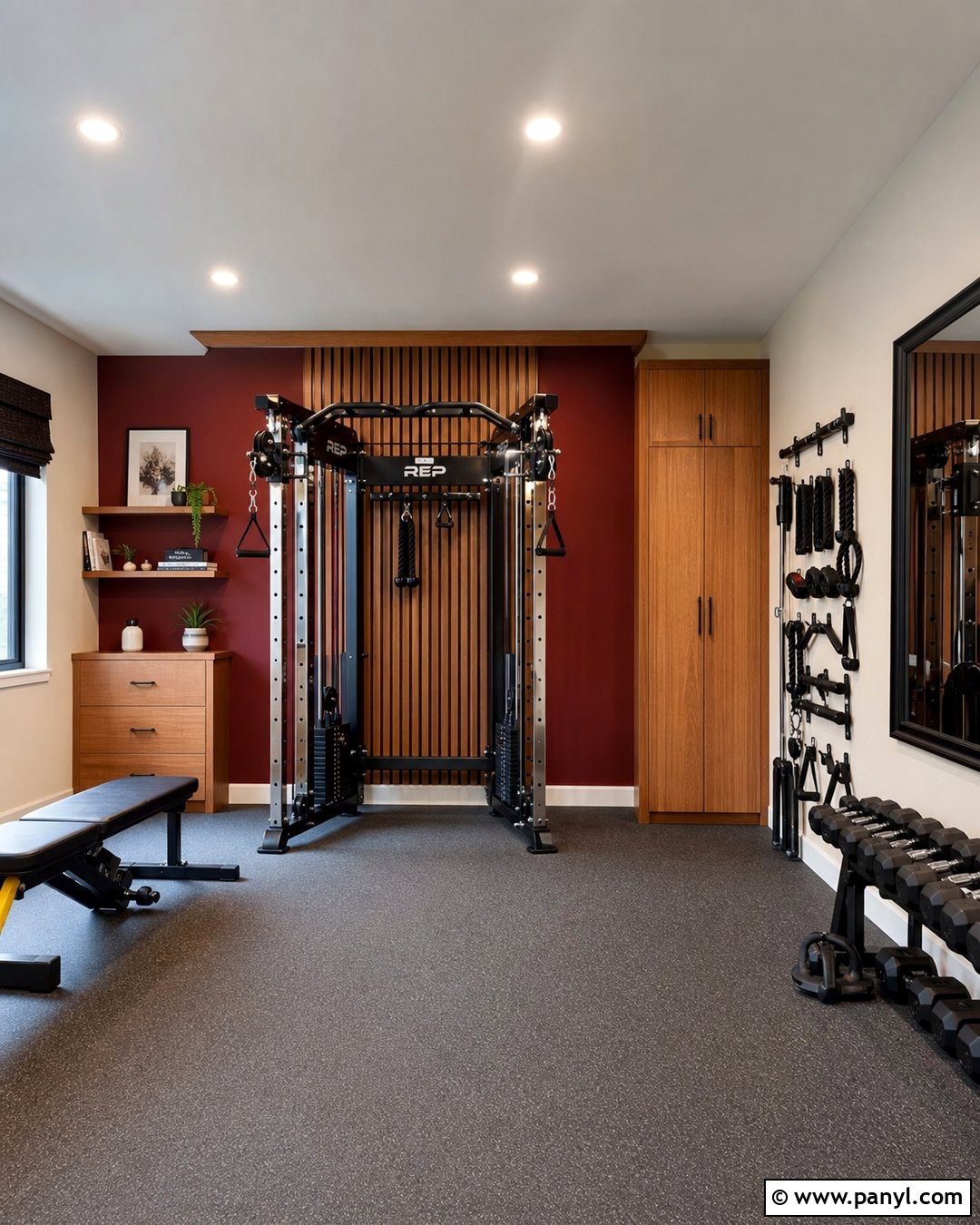 20 Red Accent Wall Gym Ideas for a Powerful Workout Space