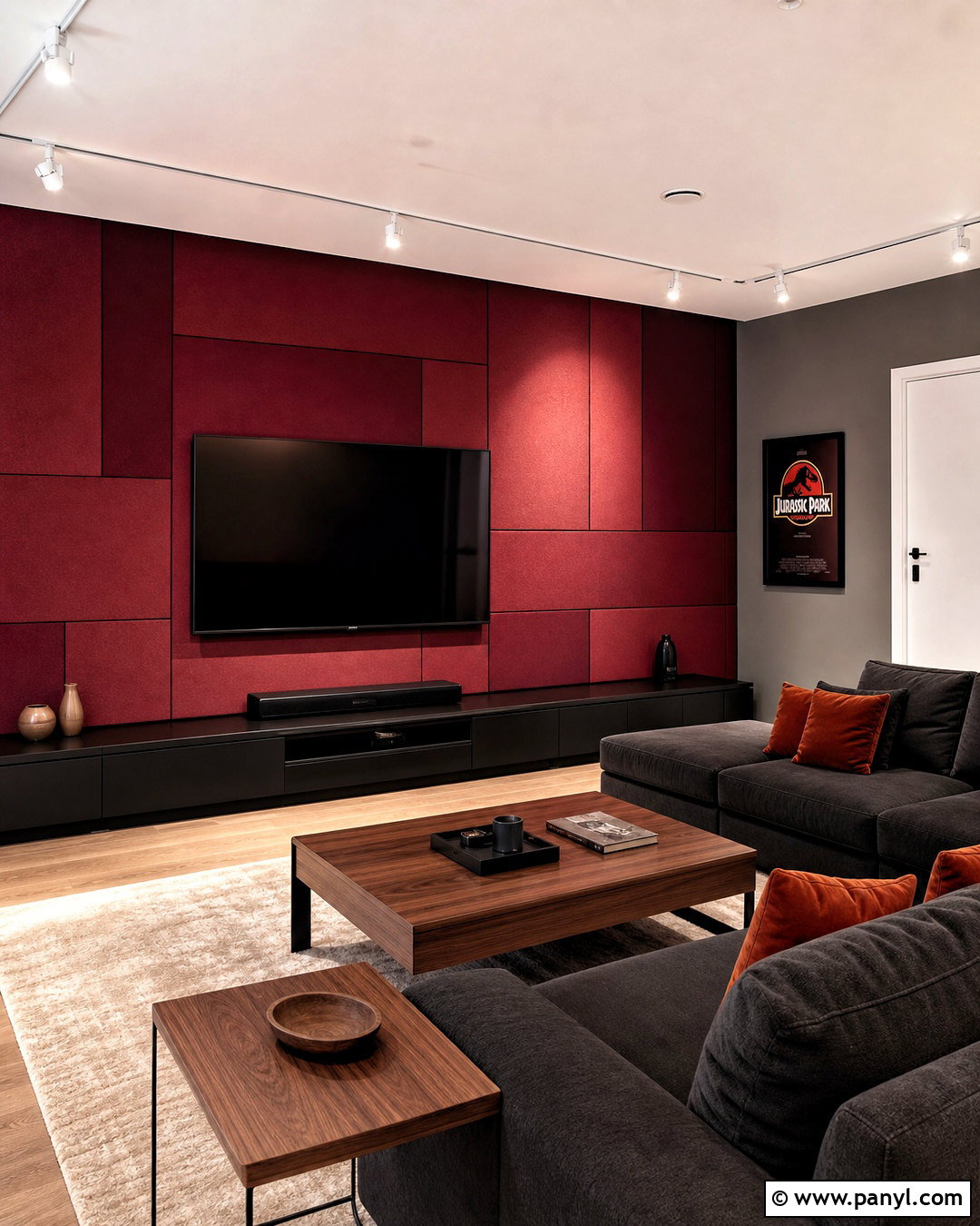 Red Acoustic Panel Wall - 20 red wall texture ideas