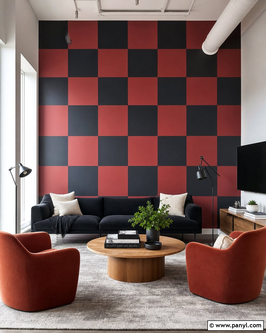 Red And Black Checkerboard Wall - 25 Red And Black Walls