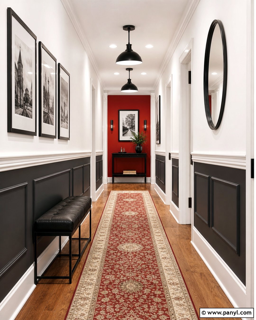 Red And Black Hallway Wall - 25 Red And Black Walls